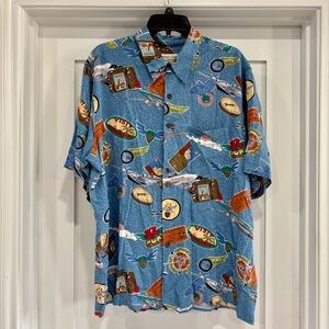 Dietrich Varez Collection Reyn Spooner Rayon Hawaiian Travel Shirt Size XL Men’s